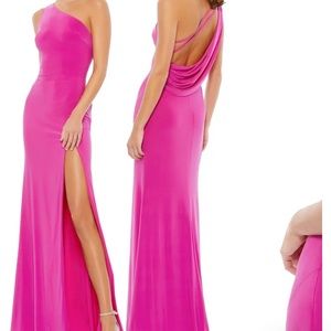 Pink Formal Gown elegant and sexy by Max Duggar size 6